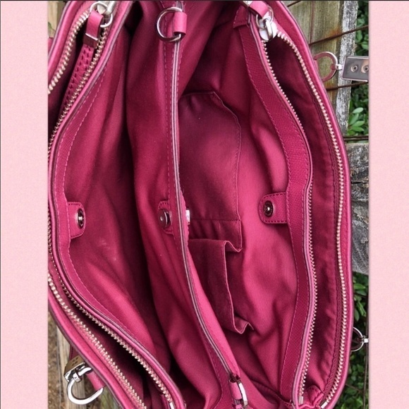 Coach Christie Red Punch Pink Satchel Wallet Set - Picture 5 of 8